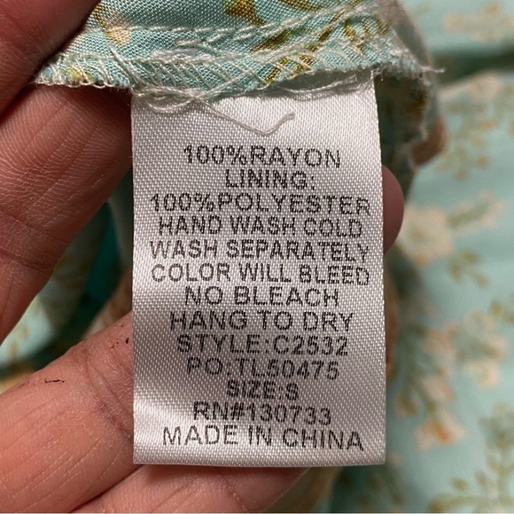 Umgee Floral Print Layered Mini Dress Size Small - Picture 9 of 17